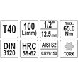 Bit torx t40 cu adaptor 1/2