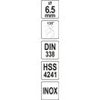 Burghiu metal HSS premiu m 6,5 mm Yato YT-44223 3