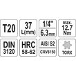 Bit torx t20, cu adaptor 1/4
