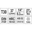 Bit torx t30 cu adaptor 1/4