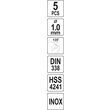 Burghiu metal HSS premium 1 mm 5 buc Yato YT-44202 3