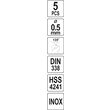 Burghiu metal HSS premium 0,5 mm 5 buc Yato YT-44200 3