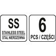 Feliator pentru fructe si legume, 6 lame Yato YG-03420 5