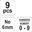 Poansoane cifre 0-9 9buc 6mm Yato YT-6854 2
