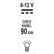 Tester pentru circuite auto 6-12 V, 90 cm Yato YT-2866 4