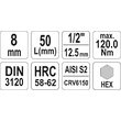 Bit hex 8 mm cu adaptor 1/2