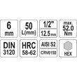 Bit hex 6 mm cu adaptor 1/2