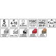 Set burghie universale, 4 - 10 mm, 5 buc Yato YT-44789 3