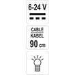 Tester pentru circuite auto 6-24 V, 90 cm Yato YT-2865 3
