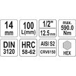 Bit hex 14 mm cu adaptor 1/2