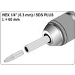 Adaptor SDS plus pentru biti, 60 mm Yato YT-04690 3