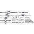 Set tarozi, filiere si burghie HSS m3-12, 44 buc Yato YT-2978 1