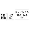 Cupla pentru cheie tubulara 280 mm Yato YT-4928 1