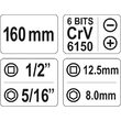 Surubelnita metalica cu percutor 7buc Yato YT-2802 3