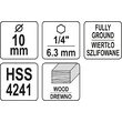 Burghiu pentru lemn cu prindere hex 10mm Yato YT-33866 6
