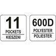 Geanta cu cadru de otel pentru scule, cu 11 buzunare Yato YT-74373 3
