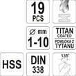 Set 19 burghie titan pentru metal 1 - 10 mm Yato YT-44675 3