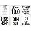 Burghiu prindere Hex Hss Tin 10 mm Yato YT-44772 3