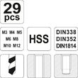 Set tarozi HSS m3-12, 29 buc Yato YT-2977 3