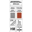 Panza fierastrau sabie, 455 mm pentru zidarie Yato YT-33950 3