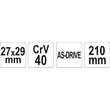 Cheie pentru tevi 27x29 mm Yato YT-4925 1