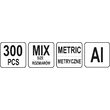 Set 300 saibe aluminiu Yato YT-06865 3