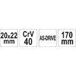 Cheie pentru tevi 20x22 mm Yato YT-4921 1