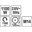 Polizor unghiular 125 mm 1100 W Yato YT-82100 3