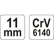 Cheie fixa si tubulara cu articulatie 11 mm Yato YT-4952 2