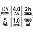 Pistol vopsit cu acum. 18V 4,0AH 1L/min, Yato YT-82765 3