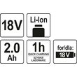 Acumulator Li-Ion, 18V, 2.0 Ah Yato YT-82842 3