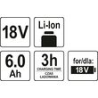Acumulator 18V Li-Ion 6,0AH Yato YT-82845 3