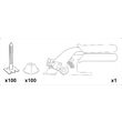 Kit pentru nivelat placi ceramice, 201 b, Vorel 04680 5