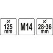 Capac cu aspiratie praf, 125 mm Yato YT-82994 3