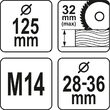 Aparatoare praf reglabila, 125 mm Yato YT-82986 3