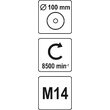 Perie frontala pentru bormasina 100mm M14 Yato YT-4769 2