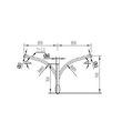 Brat Triplu Curbat 120° 1M 1