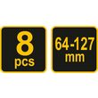 Set freze pentru scos cepuri de lemn 64 - 127 mm Vorel 22571 5