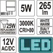 Bec led 5W 265LM, MR 1 Yato YT-81862 3