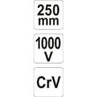 Cleste papagal vde, 250 mm Yato YT-21161 3