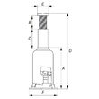 Cric hidraulic cilindric 10t Yato YT-1704 1