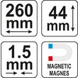 Sablon masurare profil Yato YT-3736 3