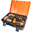 Polizor ungh. si mas. gaurit cu percutie 18V 2x4Ah BK-AGCDL2, Baukraft 030610 1
