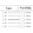 Set 5 pile 200 mm pentru dulap Yato YT-55453 1