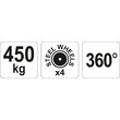 Suport pentru motor, 450 kg Yato YT-55570 1