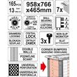 Dulap cu scule profesional 7 sertare echipat complet cu 165 piese Yato YT-55293 1