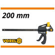 Presa pentru lemn cu strangere rapida 200 mm Vorel 38402 1