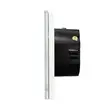 Intrerupator cap scara ST cu rama din sticla alb Luxion LXD-MT-S102G-W 2