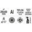Tigaie aluminiu pentru peste teflonata 29 x 40 cm Yato YG-00155 1