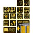 Dulap cu scule echipat complet cu 6 sertare 177 piese Vorel 58540 14